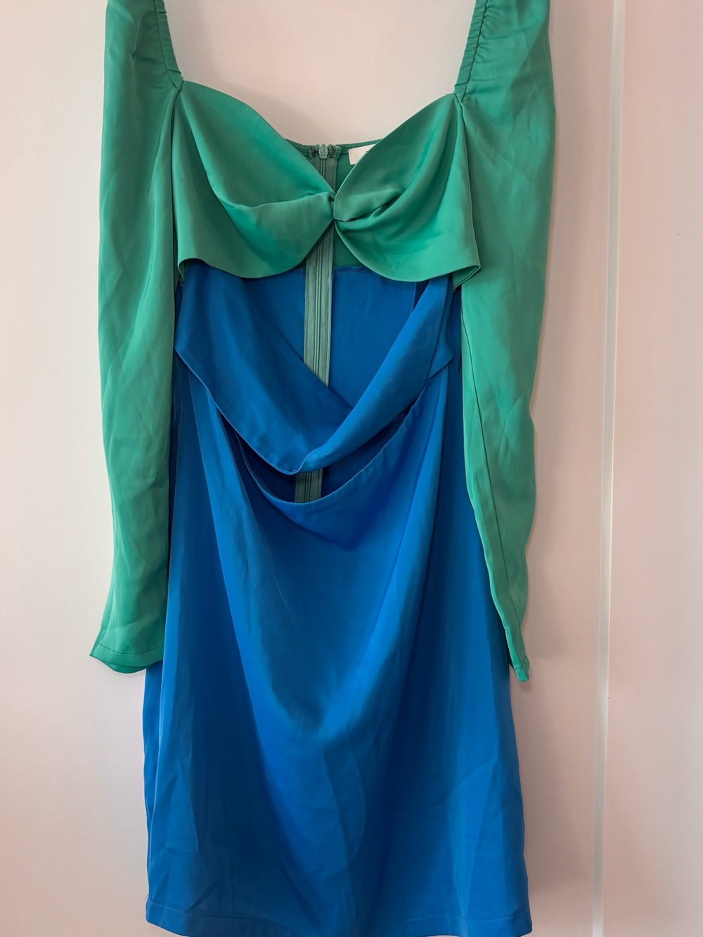 Green-Blue Cutout Mini Dress - ASOS - Picture 2 of 6
